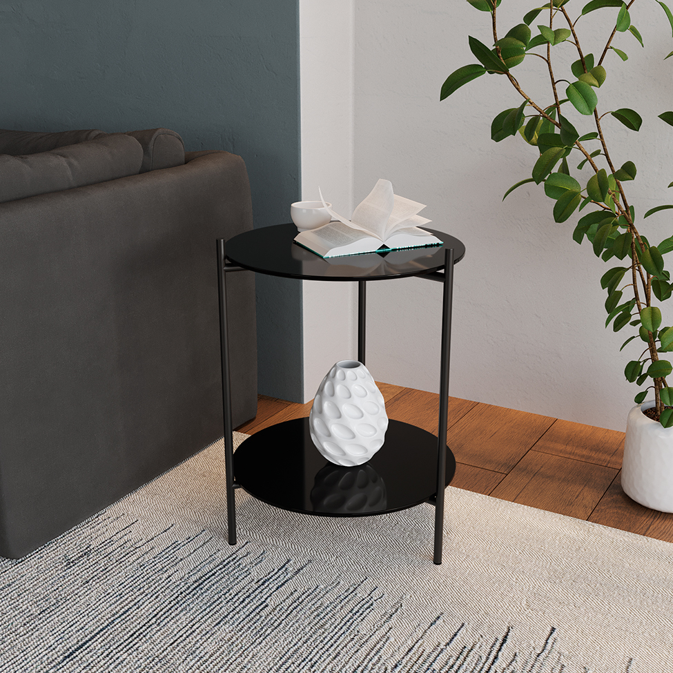 Mesa Lateral Marbella Premium Preta