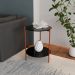 Mesa Lateral Marbella Premium Preta e Cobre