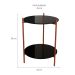 Mesa Lateral Marbella Premium Preta e Cobre