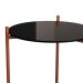 Mesa Lateral Marbella Premium Preta e Cobre