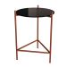 Mesa Lateral Marbella Preta e Cobre