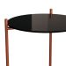 Mesa Lateral Marbella Preta e Cobre