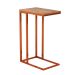 Mesa Lateral Retangular Elena Wood Cobre e Marrom