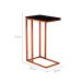Mesa Lateral Retangular Elena Wood Cobre e Preta