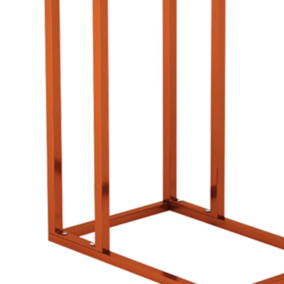 Mesa Lateral Retangular Elena Wood Cobre e Preta