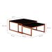 Mesa de Centro Quadrada Catarina Wood Cobre e Preta
