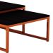 Mesa de Centro Quadrada Catarina Wood Cobre e Preta