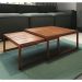 Mesa de Centro Quadrado Catarina Wood Cobre e Preta