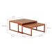 Mesa de Centro Quadrado Catarina Wood Cobre e Preta