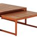Mesa de Centro Quadrado Catarina Wood Cobre e Preta