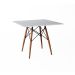 Mesa de Jantar Quadrada Eiffel Wood Branca 90 cm