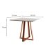 Mesa de Jantar Quadrada Mônaco Cobre e Branca 110 cm