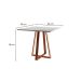 Mesa de Jantar Quadrada Mônaco Cobre e Branca 90 cm