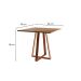 Mesa de Jantar Quadrada Mônaco Cobre e Imbuia 90 cm