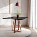 Mesa de Jantar Quadrada Mônaco Cobre e Preta 110 cm