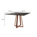 Mesa de Jantar Quadrada Mônaco Cobre e Preta 110 cm