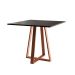 Mesa de Jantar Quadrada Mônaco Cobre e Preta 90 cm
