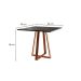 Mesa de Jantar Quadrada Mônaco Cobre e Preta 90 cm