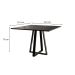 Mesa de Jantar Quadrada Mônaco Preta 110 cm