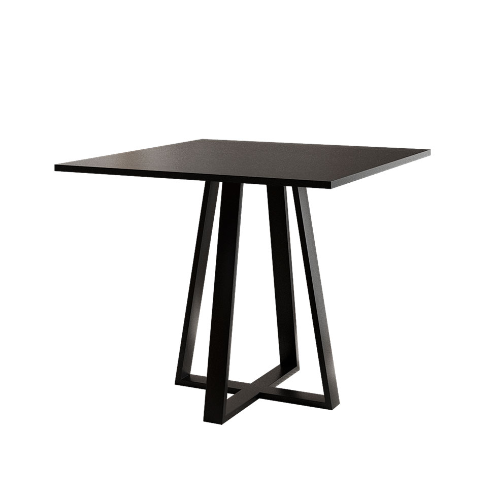 Mesa de Jantar Quadrada Mônaco Preta 90 cm