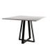 Mesa de Jantar Quadrada Mônaco Preta e Branca 110 cm