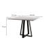 Mesa de Jantar Quadrada Mônaco Preta e Branca 110 cm