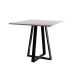 Mesa de Jantar Quadrada Mônaco Preta e Branca 90 cm