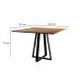 Mesa de Jantar Quadrada Mônaco Preta e Imbuia 110 cm
