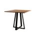 Mesa de Jantar Quadrada Mônaco Preta e Imbuia 90 cm
