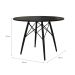 Mesa de Jantar Redonda Eiffel Wood Preta 90 cm