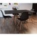 Mesa de Jantar Retangular Eiffel Wood Preta 120 cm