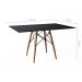 Mesa de Jantar Retangular Eiffel Wood Preta 120 cm