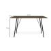 Mesa de Jantar Retangular Paraty Amêndoa e Preta 120 cm