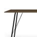 Mesa de Jantar Retangular Paraty Amêndoa e Preta 120 cm