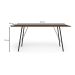 Mesa de Jantar Retangular Paraty Amêndoa e Preta 150 cm