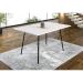 Mesa de Jantar Retangular Paraty Branca e Preta 120 cm