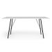 Mesa de Jantar Retangular Paraty Branca e Preta 140 cm