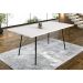 Mesa de Jantar Retangular Paraty Branca e Preta 140 cm
