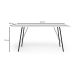 Mesa de Jantar Retangular Paraty Branca e Preta 140 cm