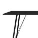 Mesa de Jantar Retangular Paraty Preta 120 cm
