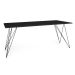 Mesa de Jantar Retangular Trama Preta 140 cm