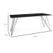 Mesa de Jantar Retangular Trama Preta 140 cm