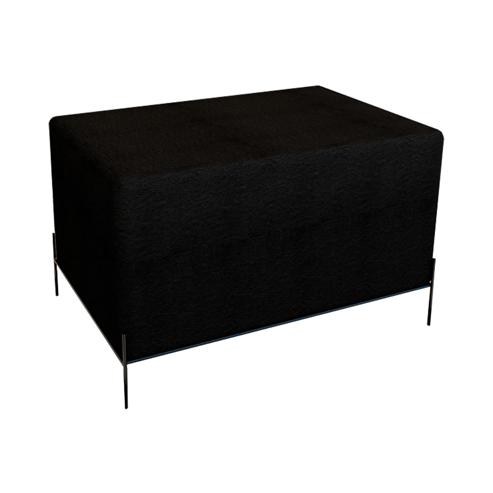 Puff Barcelona Suede Preto