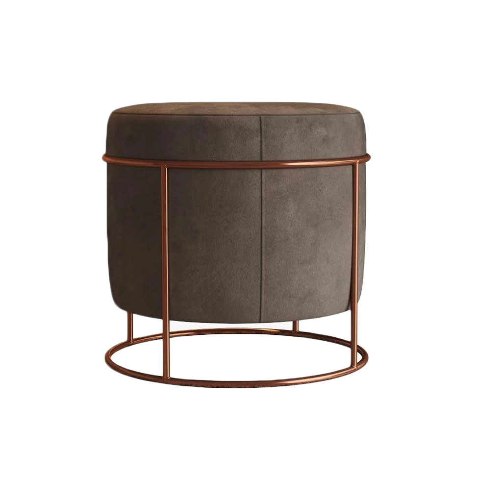 Puff Madrid Cobre e Marrom