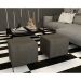 Puff Sevilha Suede Marrom e Preto