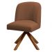 Cadeira De Jantar Cléo Base Giromad Linho Terracota - Nexta Casa