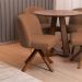 Cadeira De Jantar Cléo Base Giromad Linho Terracota - Nexta Casa
