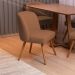 Cadeira De Jantar Cléo Pés Palito Linho Terracota - Nexta Casa