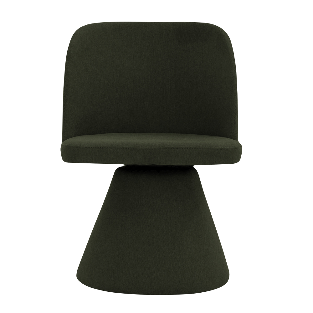 Cadeira de Jantar Liz Base Fixa Linho Verde Musgo - Nexta Casa