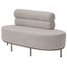 Chaise Mabel Encosto Direito Base Champagne Bouclé Sheep Bege Claro - Nexta Casa
